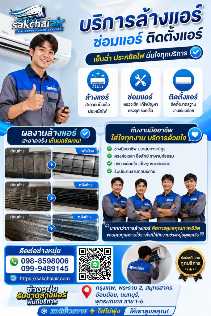 บริการล้างแอร์ ,รับล้างแอร์,ล้างแอร์